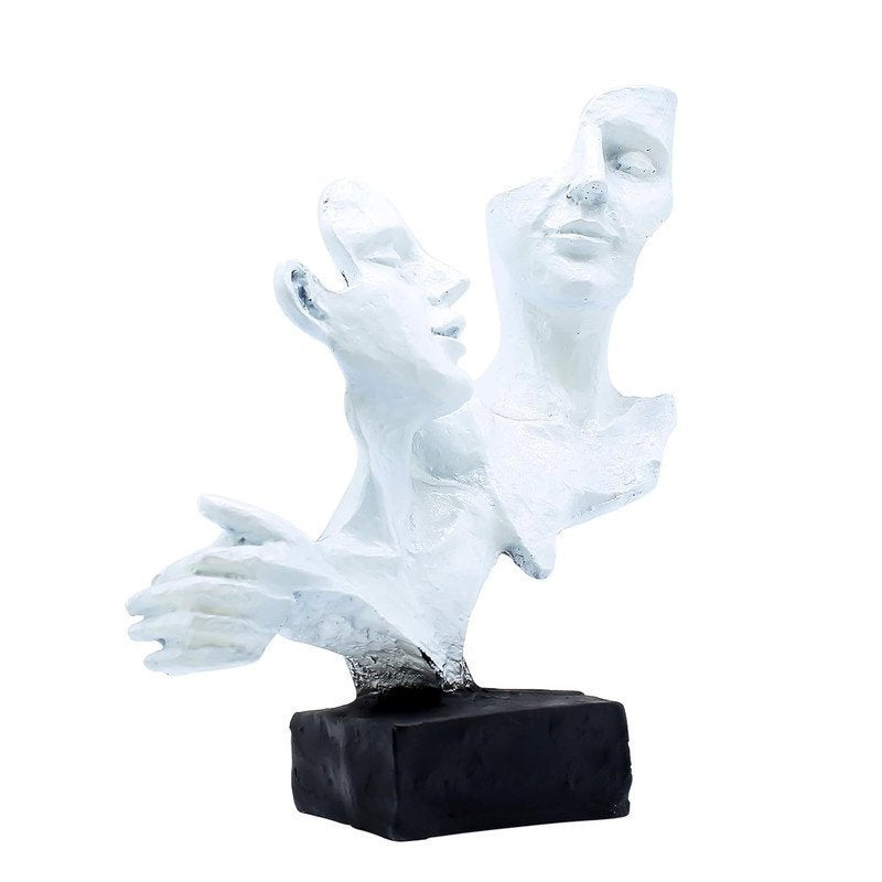 Modern Abstract Resin Couple Sculpture