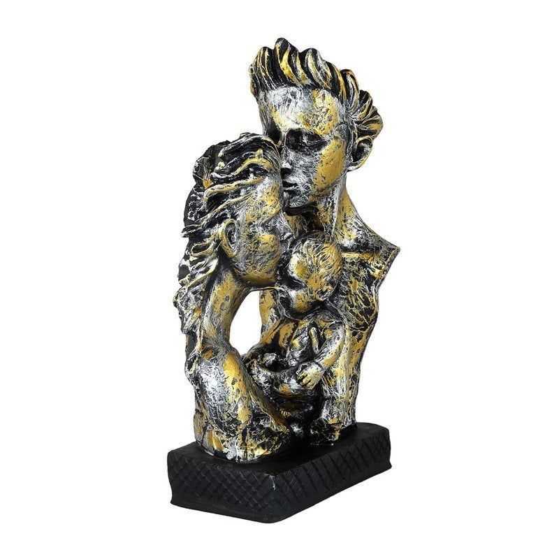 Golden Couple Statue - Romantic Love Figurine for Home Decor