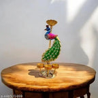 Metal Peacock Candle Holder – Artistic Tealight Stand for Festive & Home Decor