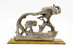 Artistic Resin Elephant Sculpture - Elegant Elephant Figurine for Home & Office Decor