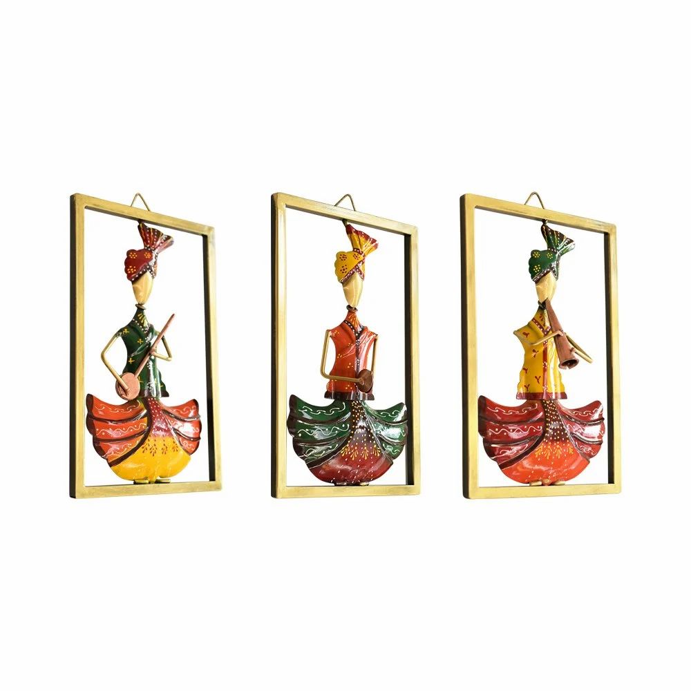 Decorative Multicolor Metal Sardar Frame | Handcrafted Individual Wall Art for Home Decor