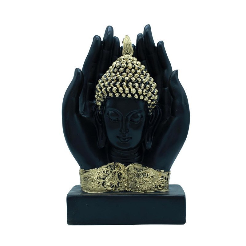 Gold Buddha Statue with Yoga Zen Accent and Feng Shui Ornament