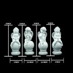 White Angel Figurine Set of 4, 8 Inch Height, 3-3.5 Inch Width