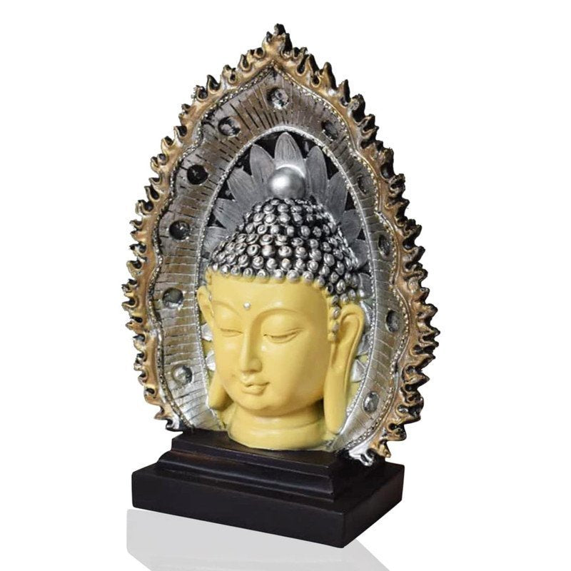 Handicrafts Buddha Head on Tree Idol Statue Showpiece