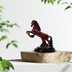 Red Stallion Statue - Majestic Horse Figurine for Home Decor and Gift