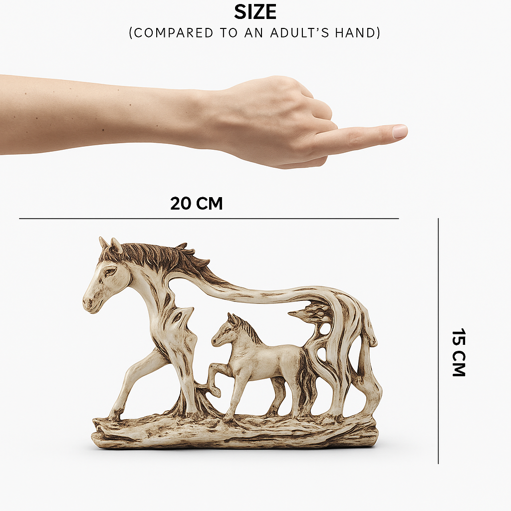 Elegant Horse Sculpture Symbol of Freedom and Strength | Handcrafted Decorative Art Piece