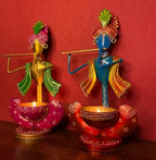 Krishna Diya Holder Showpiece Set of 2