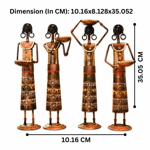 Artistic Metal Lady Figurines | Unique Home & Office Decoration