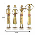 Beautiful Antique Metal Lady Figurine Set – Handcrafted Showpiece for Living Room Decor