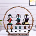 Traditional Handmade Metal Musician Figurine – Round Doll Showpiece for Artistic Home Decore for Home & Gifting