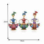 Traditional Indian Sardar Musician Set – Handcrafted Metal Figurines for Home & Office Decor
