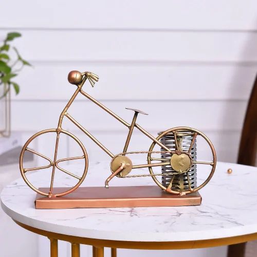 Bicycle Design Metal Pen Stand – Handcrafted Table Organizer for Office Desk