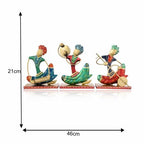 Rajasthani Folk Musician Sculpture Set – Handcrafted Metal Nagpur Lite Showpieces for Home Decor