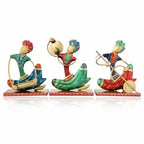 Rajasthani Folk Musician Sculpture Set – Handcrafted Metal Nagpur Lite Showpieces for Home Decor