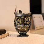 Handcrafted Metal Owl Pen Holder for Desk | Stylish Stationery Organizer | Artistic Home & Office Table Decor Gift