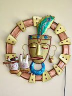 Murli Krishna Metal Wall Art | Handcrafted Wall Hanging for Home & Temple Decoration