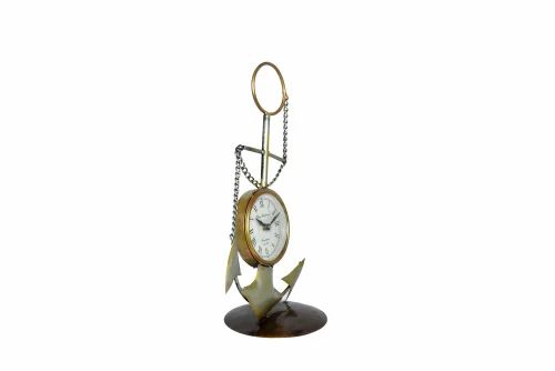 Nautical Metal Anchor Clock – Stylish Table Timepiece for Office, Study & Home Decor
