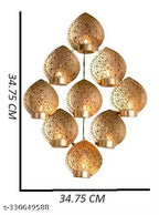 Rustic Leaf Glow: Handcrafted Iron Tealight Holder Wall Decor