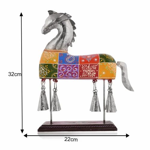 Vintage Metal Horse Hanging Bell – Handcrafted Decorative Piece for Entrance & Home Decor