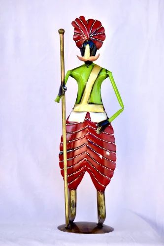 Rajasthani Metal Darwan Set – Traditional Handcrafted Showpiece for Home & Office Decor