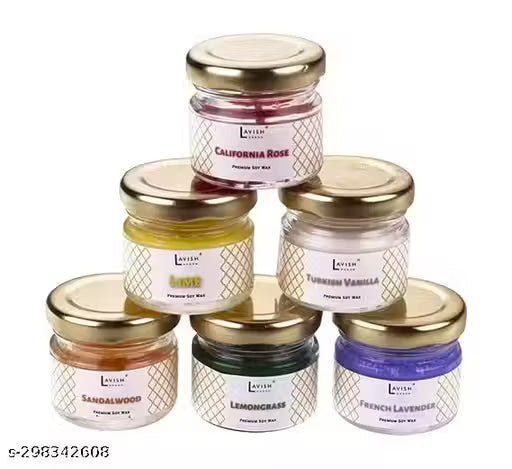 Scented Mini Jar Candles – Set of 6 | Decorative & Gift Pack
