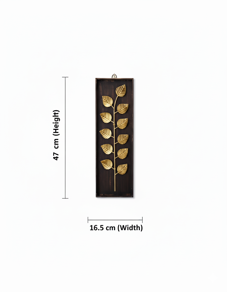 Gold Leaf Design Metal Wall Art Set