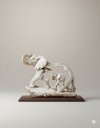 Artistic Resin Elephant Sculpture - Elegant Elephant Figurine for Home & Office Decor