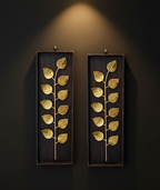 Gold Leaf Design Metal Wall Art Set