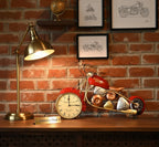 Handcrafted Metal Red Bike Clock – Perfect Gift for Bike Lovers & Home Decor