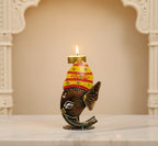 Metal Ganesh Face Candle Holder – Artistic Tealight for Spiritual Home Decor