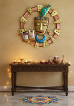 Murli Krishna Metal Wall Art | Handcrafted Wall Hanging for Home & Temple Decoration