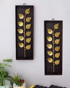 Gold Leaf Design Metal Wall Art Set
