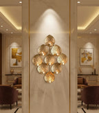 Rustic Leaf Glow: Handcrafted Iron Tealight Holder Wall Decor