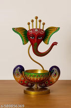 Handcrafted Metal Ganesha Tea Light Holder
